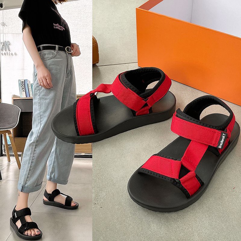 Sandal gunung wanita sol karet Sendal Hiking Wanita Import Korea Sandal Tali Belakang SD-057