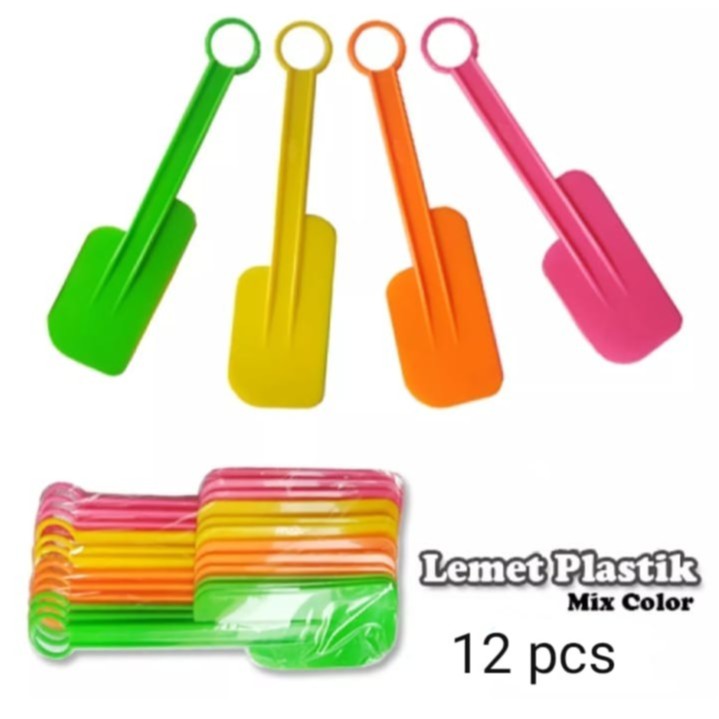 Lemet Plastik / Spatula Plastik / Sodet plastik / Solet Plastik 1pack  (isi 12pcs)