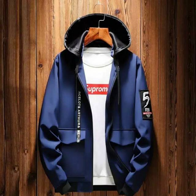 JAKET PRIA FIVE JACKET ZIPPER HODIE PLECEE