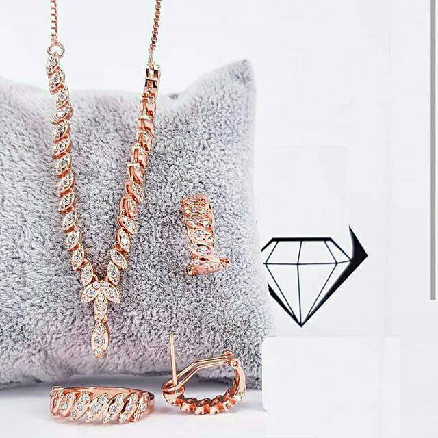 Set berlian  tura padi baris satu tanpa gelang awet tahan 