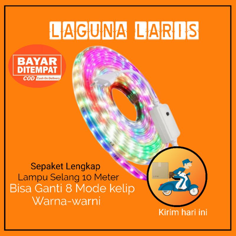 Lampu SELANG Led Strip RGB LED rgb 10 meter Anti Air Selang Agustusan Lampu Hias Natal Kamar Murah