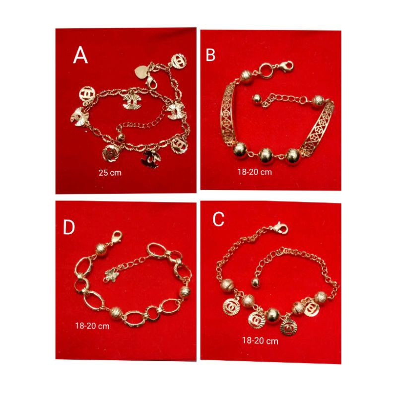 RCC32. Gelang xuping wanita lapis emas dgn mata zircon