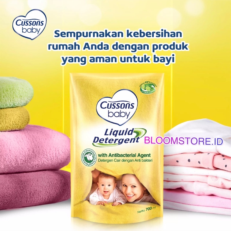 [700ML] CUSSONS Baby Liquid Laundry Detergent Refill Reff Ref Pouch Sabun Cuci Baju Bayi Deterjen Fabric Care 700ML 700 ML