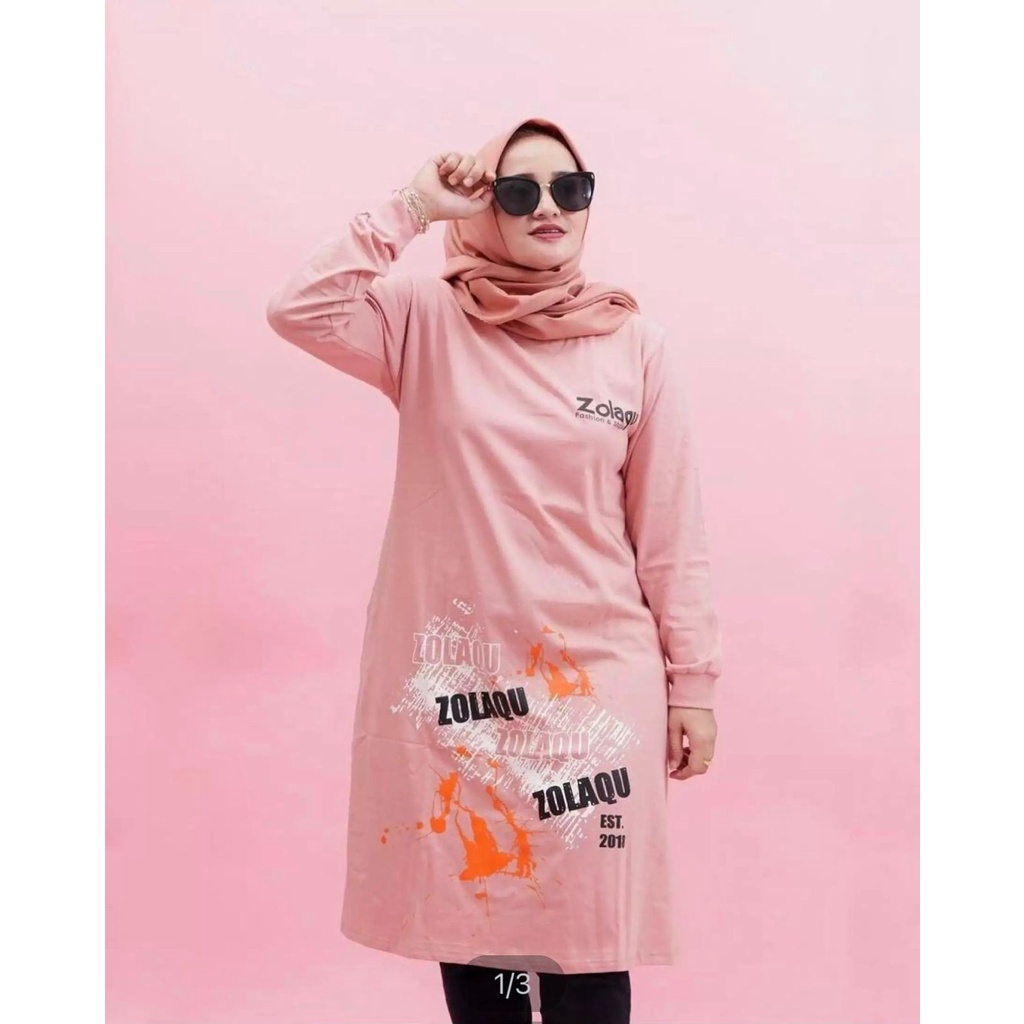 Tunik ZOLAQU// KEKINIAN/ HIJAB/PAKAIAN WANITA/ I2O1 Terbaru 2023 Ootd Abaya Cringkle Best Seller Ber