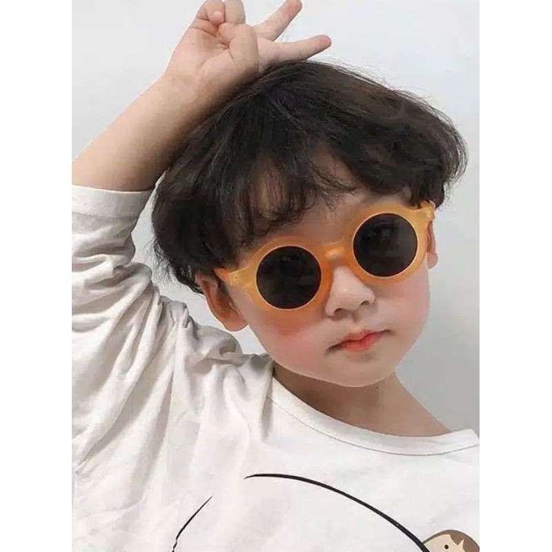 Kacamata Bulat Anti UV 400 Anak Anak Kids