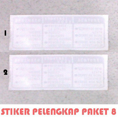 

STIKER PELENGKAP PAKET 8