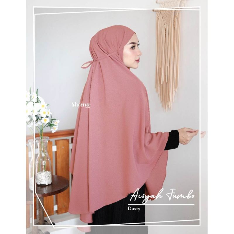 ( dm xxl ) bergo maryam super jumbo xxl hijab syar'i simpel non pet tali-2
