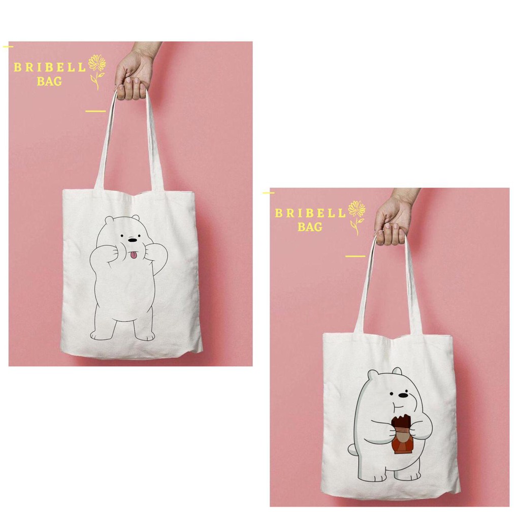 Tote Bag Kanvas Bergambar - WBB Ice bears