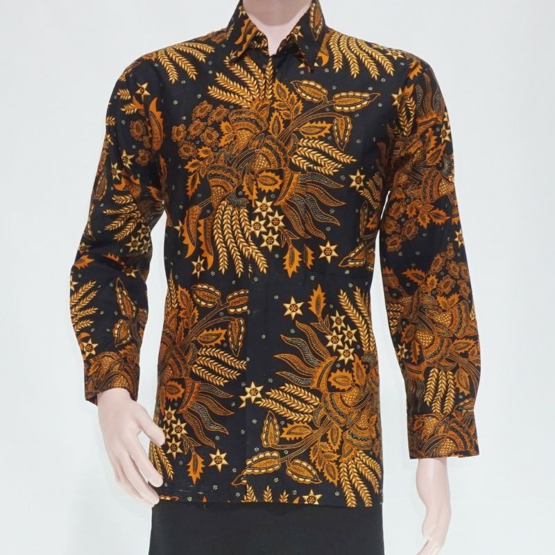 Baju Batik Pria Premium Motif Manggar Sogan Batik Abadi M L XL XXL