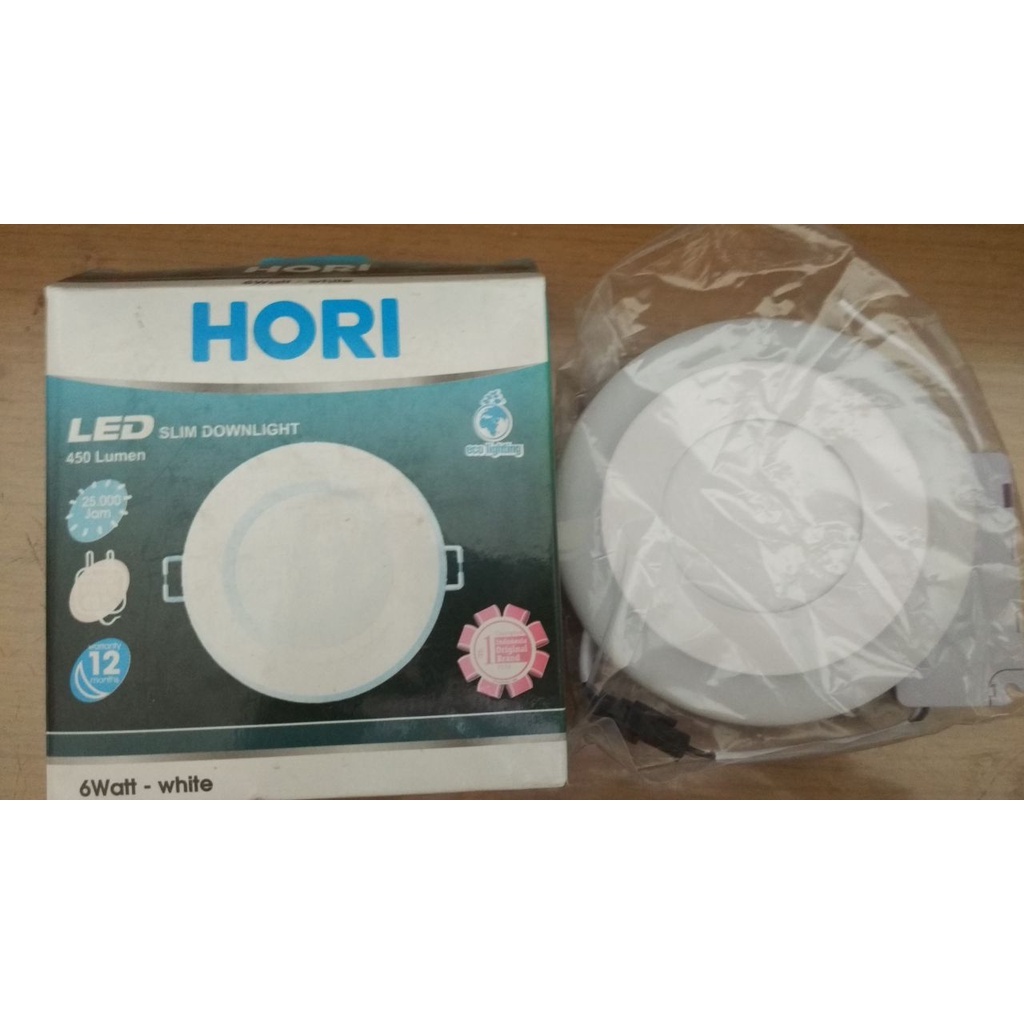 HORI LED Slim Downlight - 6 Watt - Putih