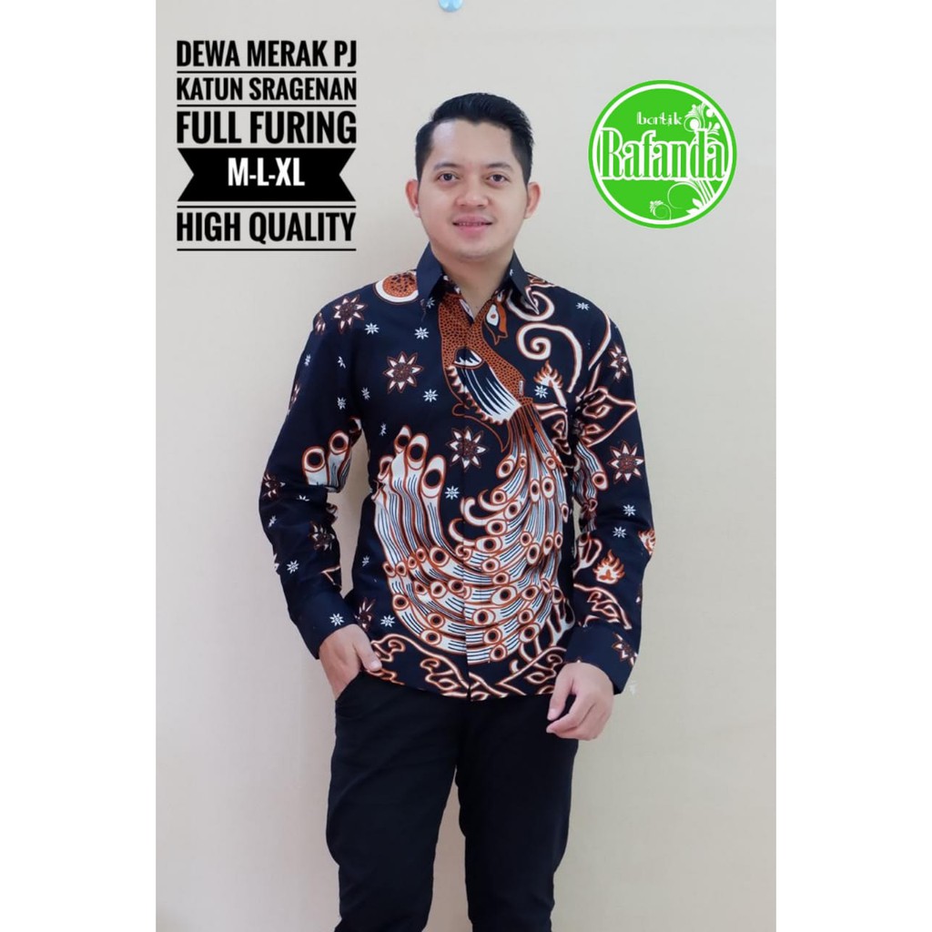 DEWA MERAK RAFANDA KEMEJA BATIK SOLO PRIA LENGAN PANJANG LAPIS FURING ATASAN BATIK PREMIUM MODERN KATUN HALUS BAHUWIRYA  BANAMITRA BANAMITRA PUTIH BANGSAWAN BAYU PUTRA BERLIAN BIRU BHARATAYUDA BIMASENA BIRENDRA BIRU INDAH BRAHMAKERTA BRAHMAKERTA