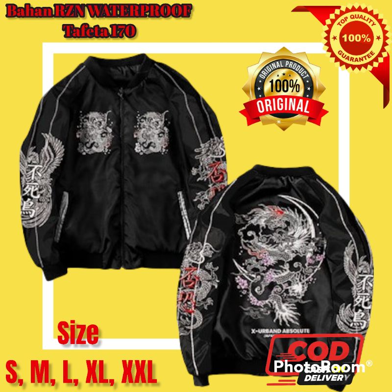 jaket sukajan kurode ryu japanese japan jepang original x urband absolute jacket bomber baseball bas
