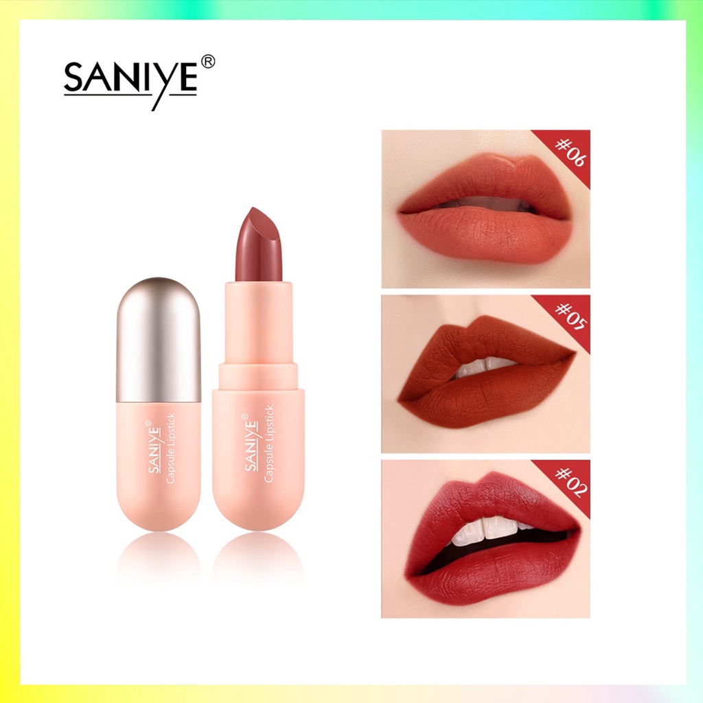 SANIYE Capsule Lipstick Velvet Matte Waterproof And Durable SA018