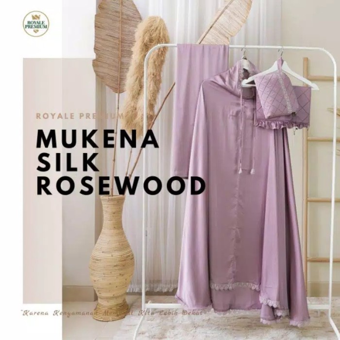 Jual Mukena Royale Premium Silk Signature Sutera Mewah Exclusive - Rosewood