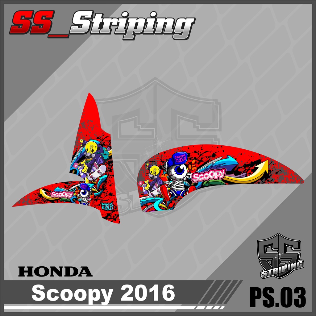 Sticker Striping List Variasi Scoopy 2016 - Striping Scoopy 2016. PS.003