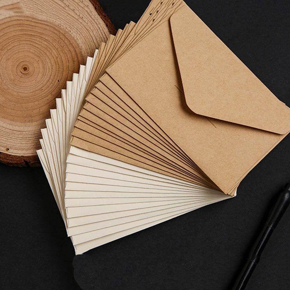 Mxbeauty Amplop Kertas Kecil DIY Hitam Cover Kartu Ucapan Alat Tulis Undangan Pernikahan Surat Kertas Amplop Jendela