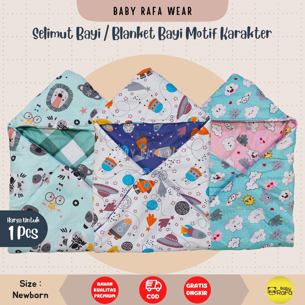 Selimut Bayi Bedcover Bayi Baru lahir Topi Tebal dan Halus Selimut Topi Bayi / Selimut Bayi / Sleeping Bag Bayi / Hoodie Baby Blanket