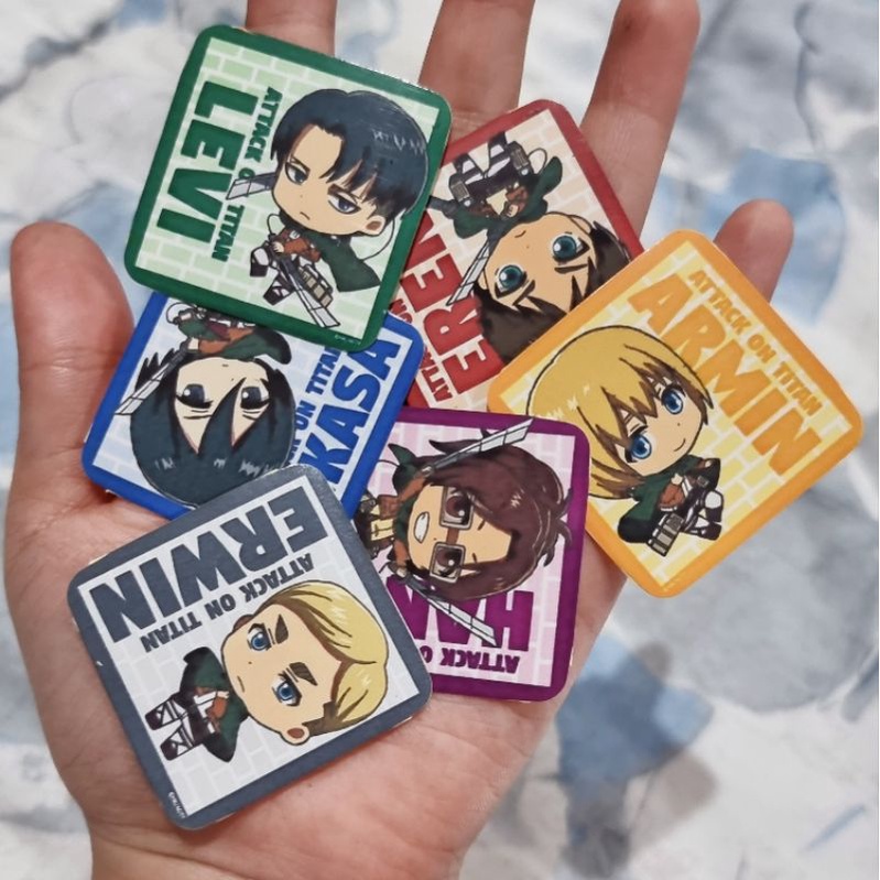 

6 pcs sticker aot stiker Waterproof Anti Air attack on titan 1 set anime shingeki no kyojin snk