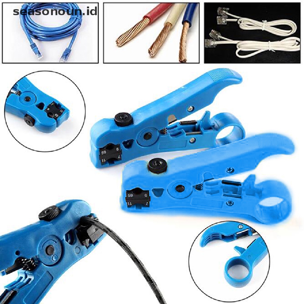 【seasonoun】 Multi-functional Electric Stripping Knife Pliers Tools Coaxial Cable Wire Pliers .