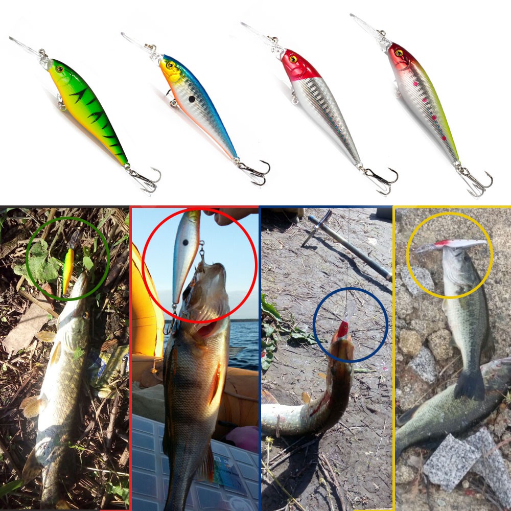 Shengyao 1Pcs Umpan Pancing Minnow 11cm/9.5g Fishing Lure Ikan Bass Floating Swimbait Wobbler Kail Memancing