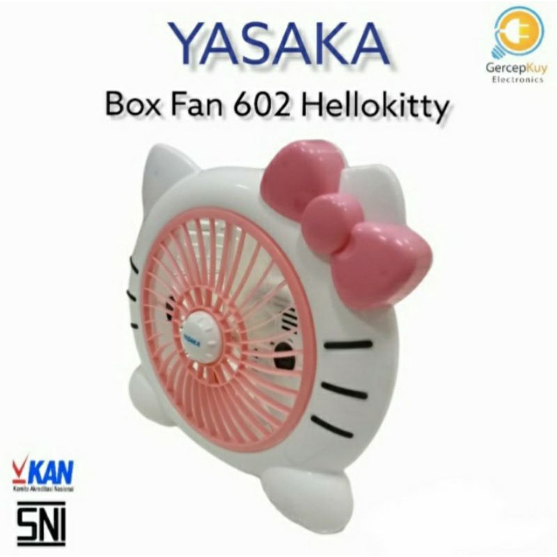 Boxfan karakter hellokitty / kipas karakter yasaka / kipas angin meja