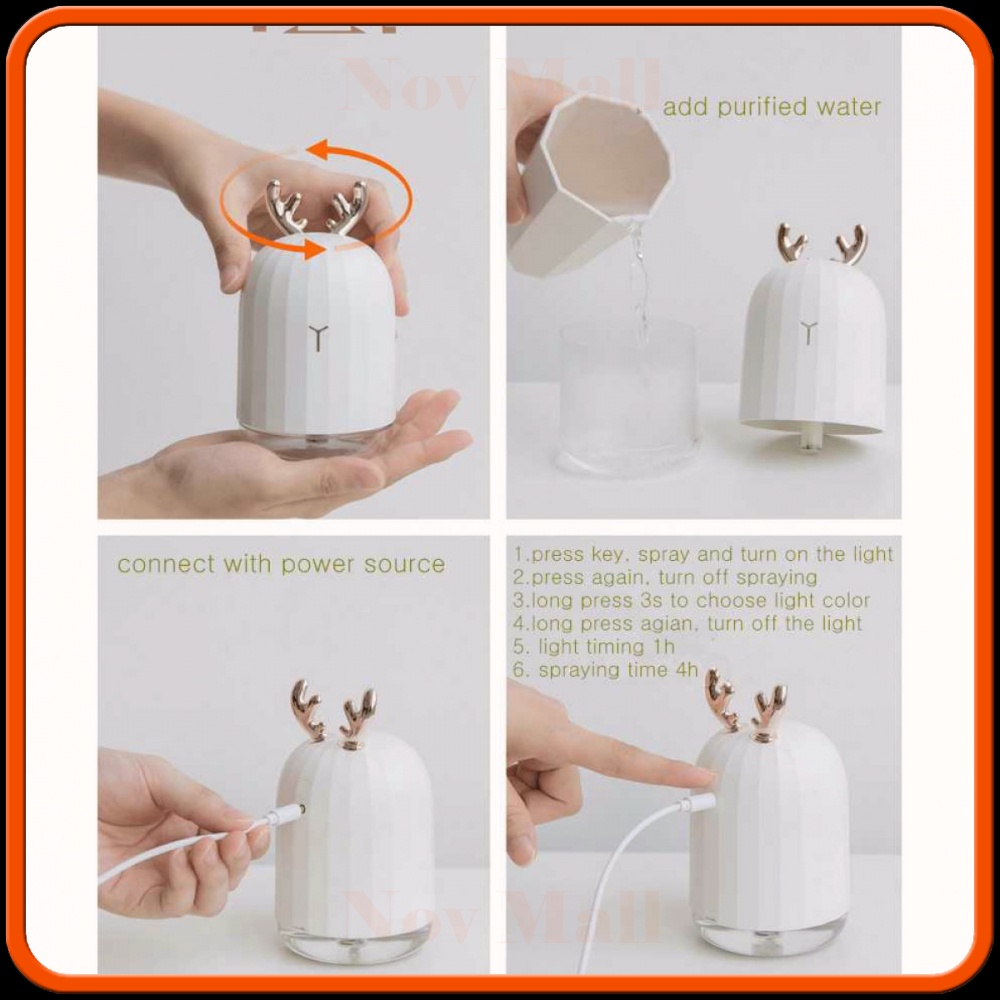 Air Humidifier Pelembab Udara Aromatherapy 220ml AM380