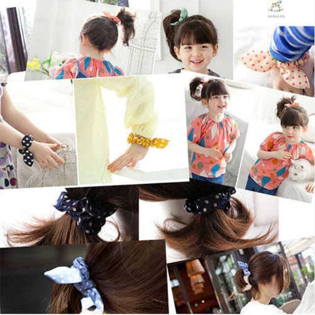 JT - Kunciran / Ikat Rambut Chibi H005 Motif Pita Telingan Kelinci