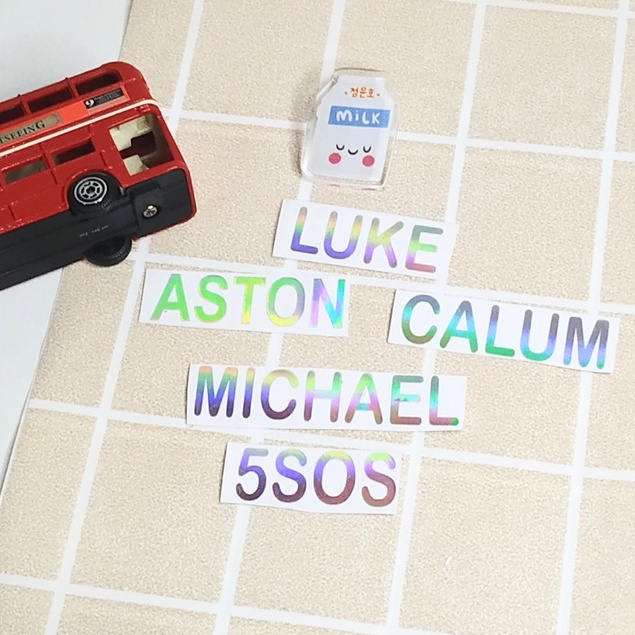 

Sticker Cutting Hologram 5SOS 5 Second Of Summer Stiker Hologram