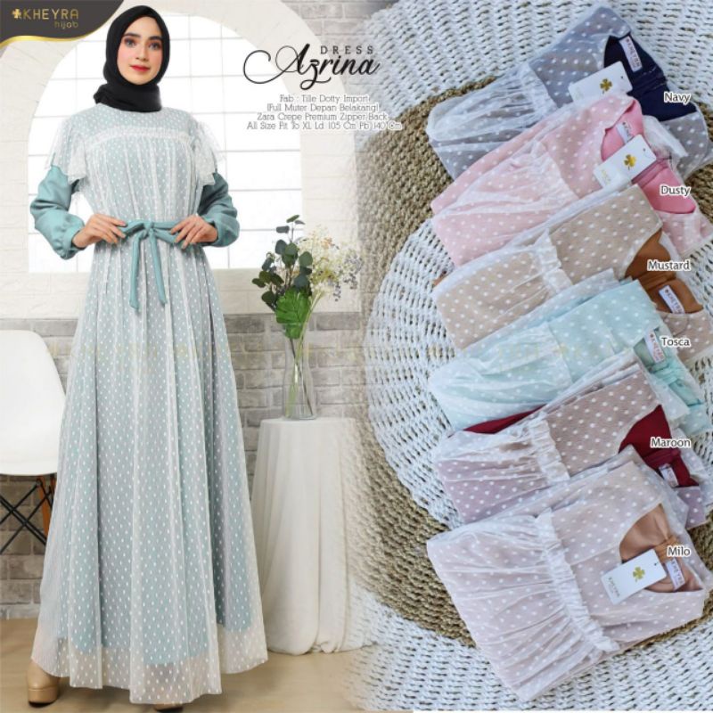 Azrina Gamis Tile Gamis KHEYRA gamis kondangan brokat termurah