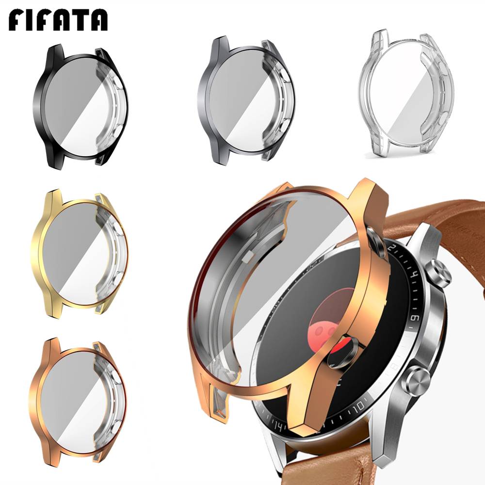 2in1 Case Bumper Pelindung Layar Bahan Tpu Untuk Huawei Watch Gt 2 42mm 46mm Gt2