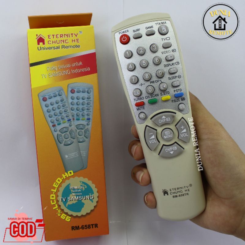 Remot Remote TV SAMSUNG Tabung Slim Flat series tanpa setting