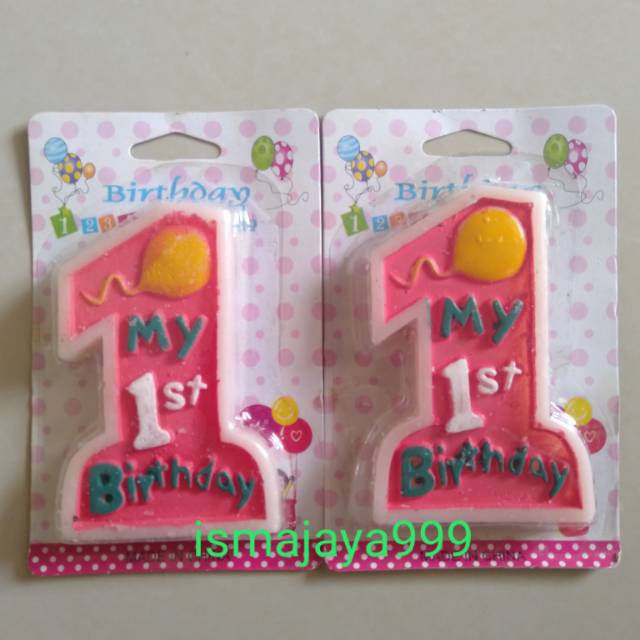 Lilin ulang tahun, lilin angka 1 jumbo
