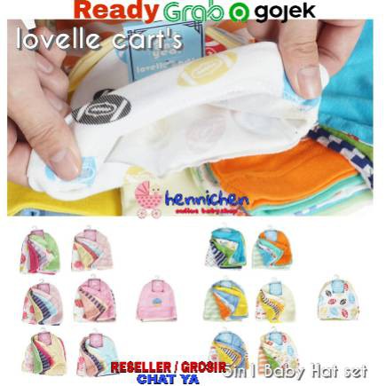 Topi Bayi Just to you 5 in 1 kupluk bayi baru lahir Newborn Infant Caps Topi Bayi isi 5 Topi Bayi 5in1 / Topi Bayi isi 5