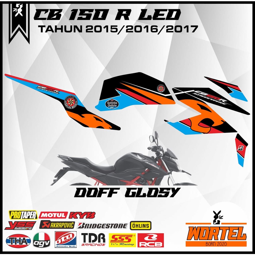 Striping CB150R- Stiker lis Decal Motor CB 150 R Streetfire 2015-2017 Singa