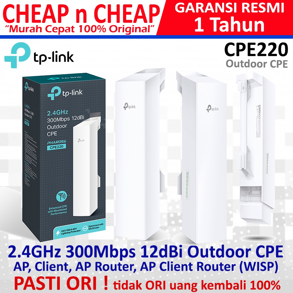 TP-Link CPE220 Access Point Outdoor - TPLink CPE 220 POE WiFi
