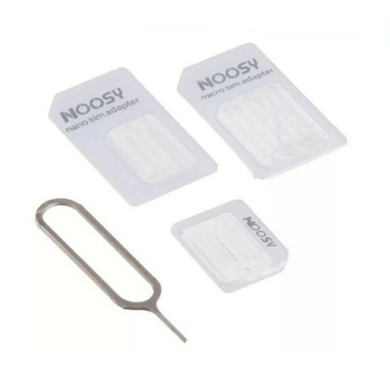 Adapter Sim Card Noosy 4IN1 Nano Micro Jarum Dudukan Kartu Standart