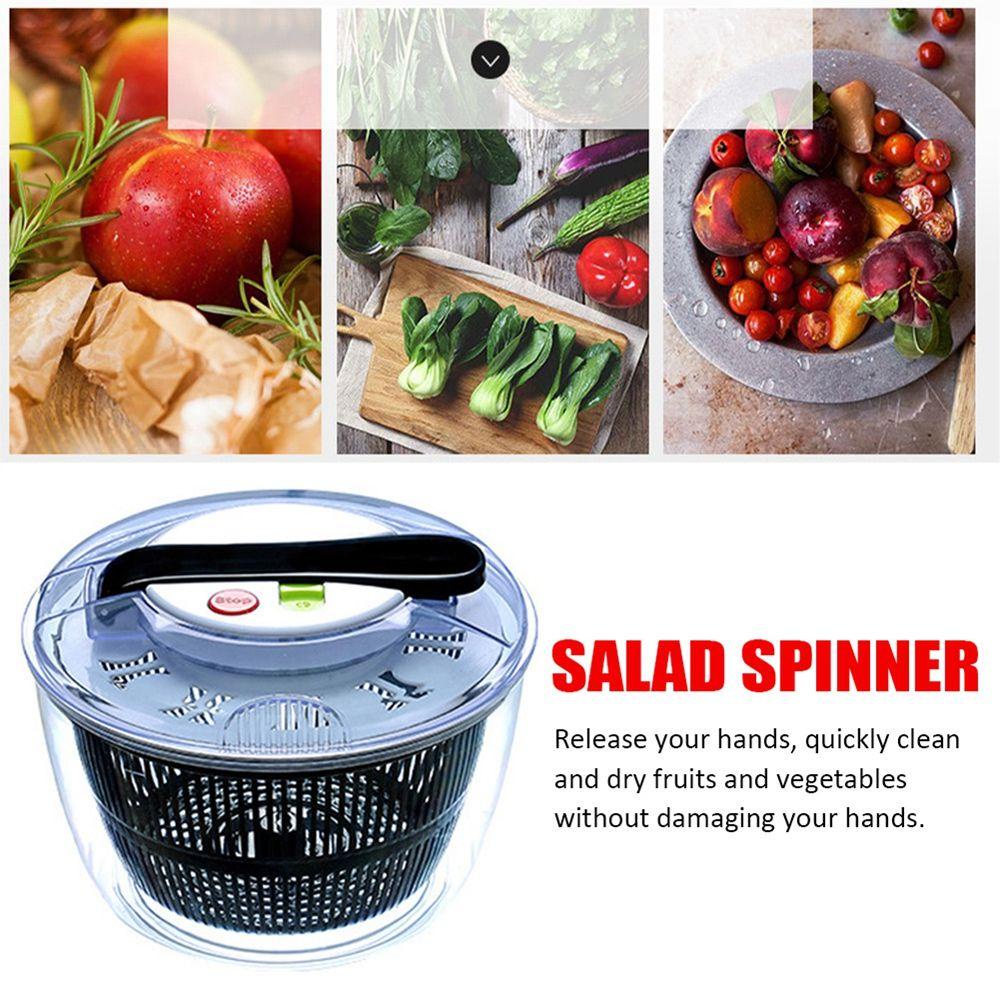 Rebuy Mesin Cuci Pengering Sayuran / Salad / Spinner Kapasitas Besar|Keranjang Cuci Buah / Sayuran Untuk Dapur