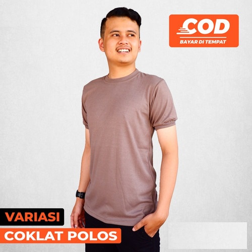 Satpam Kaos Security Kaos Polisi Terbaru Polos Kerah Pendek Warna Coklat