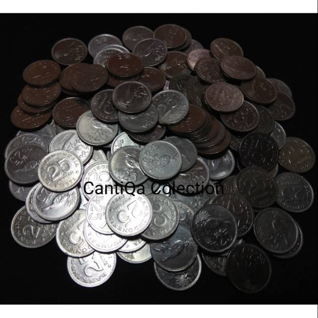 Shp27-Koin kuno Koin Jadul 25 Rp Burung Tahun 1971