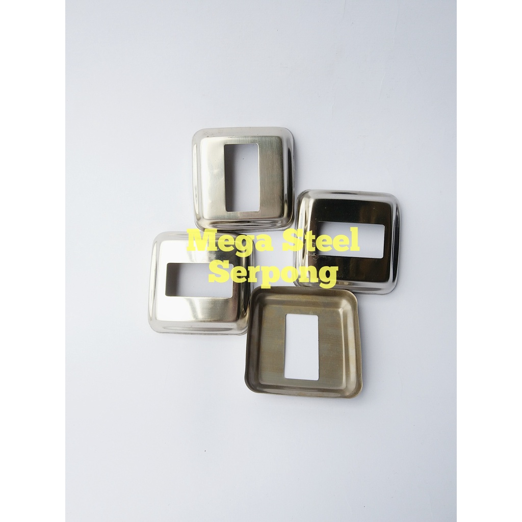 Tutup Ring Kotak Hollow Stainless Steel Diameter Ukuran 2x4 Cm (304)