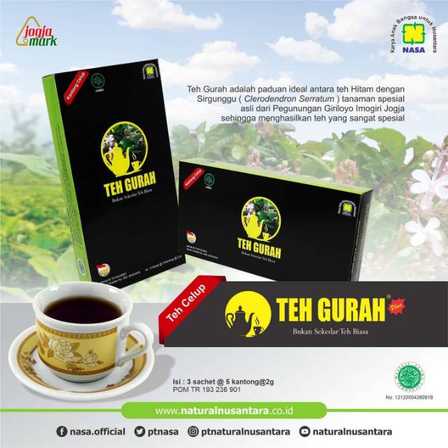 

Teh Herbal Gurah - Atasi Batuk Berdahak, Gangguan Pernapasan, Tidur Mendengkur / Ngorok - Nasa Aceh - Nasa Sumatra