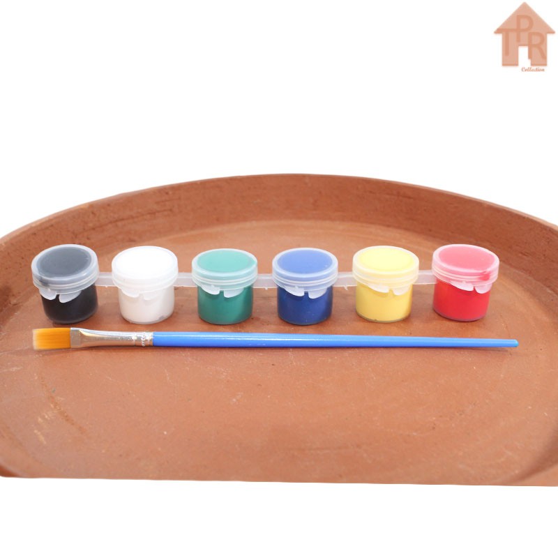 Cat Akrilik Untuk Prakarya Tanah Liat - 6warna x 5mL.
