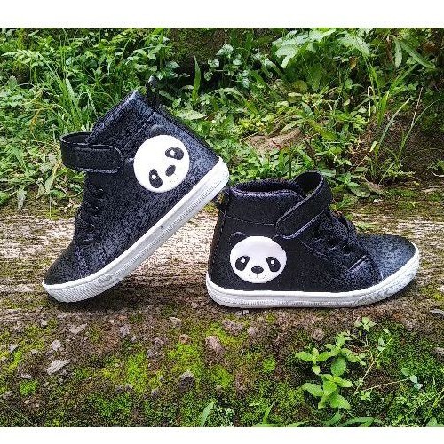 sepatu sneaker boots anak motif panda 21-25