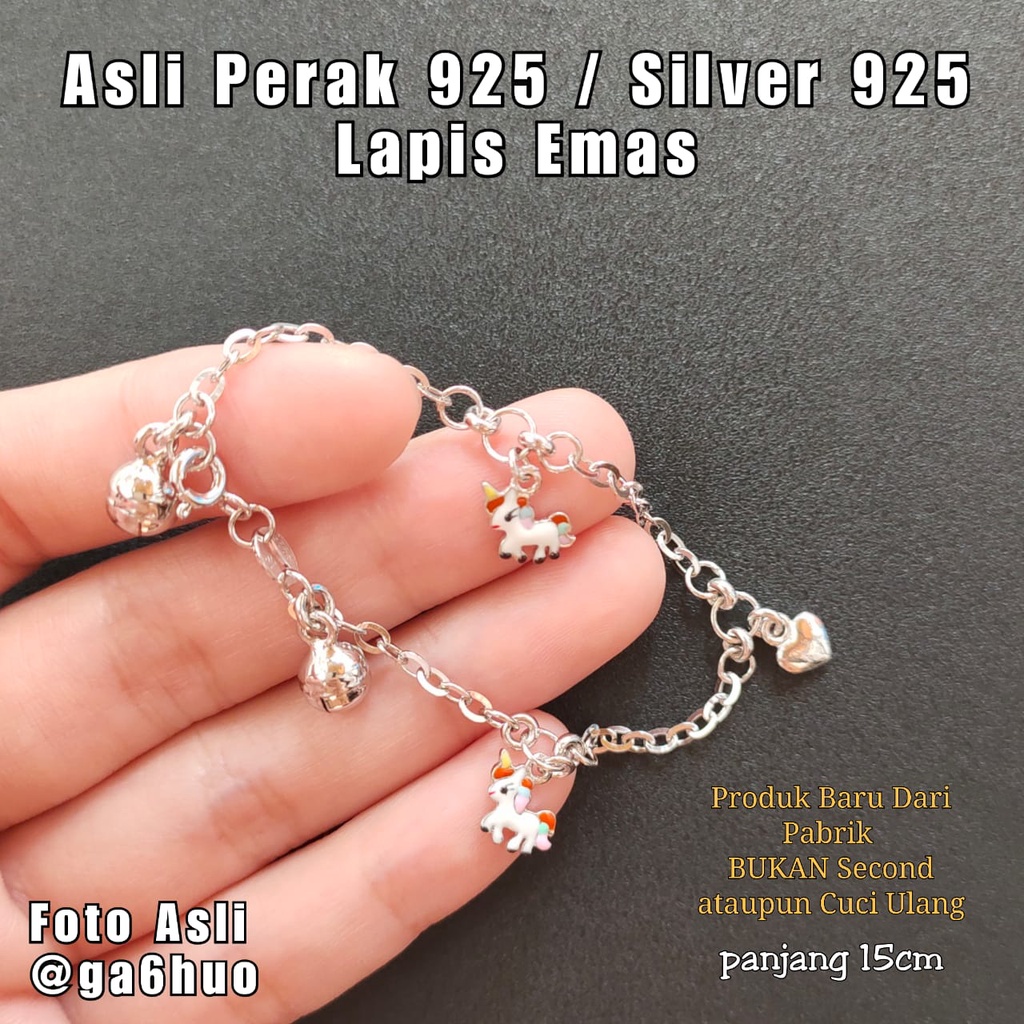 Gelang Kaki Bayi Baby Dan Anak Anak Perak Silver Anak Anak Bayi Asli Perak 925 Perempuan Kerincing