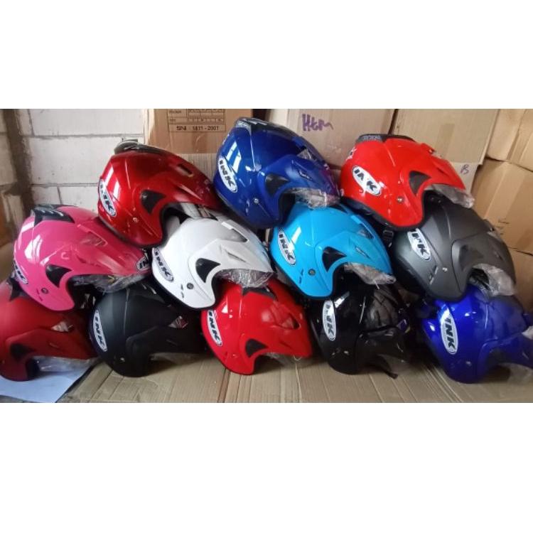"BAM.27Jn22e" HELM INK DOUBLE VISOR ( GRADE ORI ) MERK BMT GARANSI BUSA TEBAL BER SNI