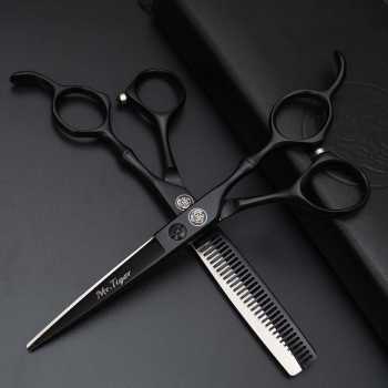 MrTiger [100% ORI] Gunting Rambut 5.5 inch PROFESIONAL Salon &amp; Barbershop Hairdressing Scissors 440C gunting sasak dan potong Sharp Blade Professional Hair Scissors 5.5 6.0 Salon Hair Cutting Shears Barber Scissors Hair Professional Hairdressing Scissors