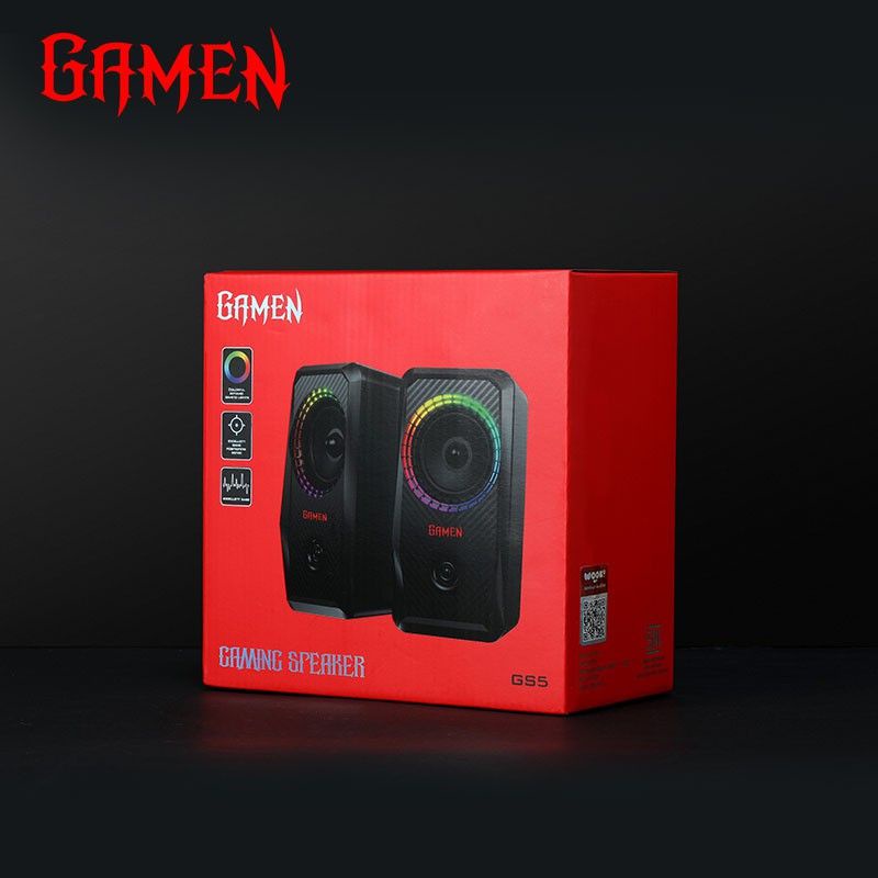 GAMEN Speaker GS5 Laptop/PC/Gaming Soundbar Super Bass Portable RGB Lighting - Garansi 1 Tahun