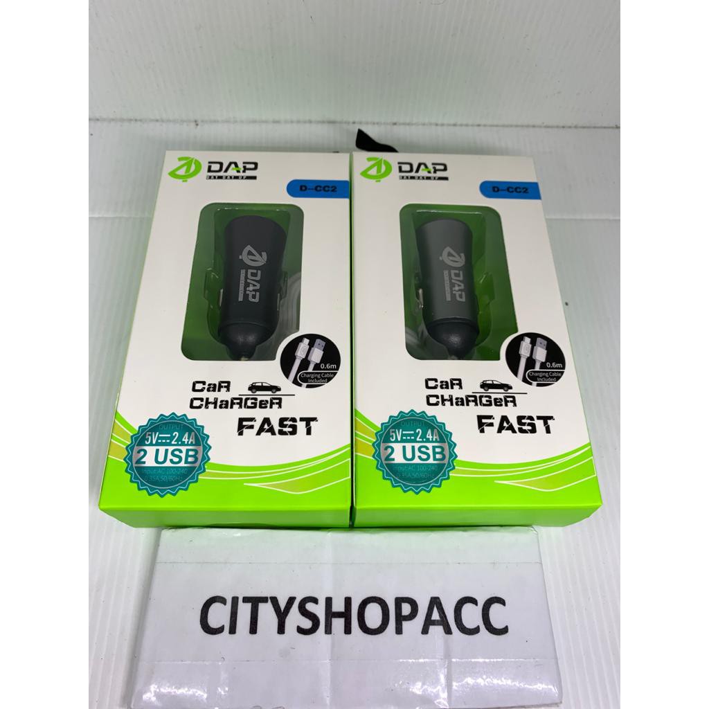 CAR CHARGER DAP D-CC2 FAST  CHARGING 2.4A alumunium alloy