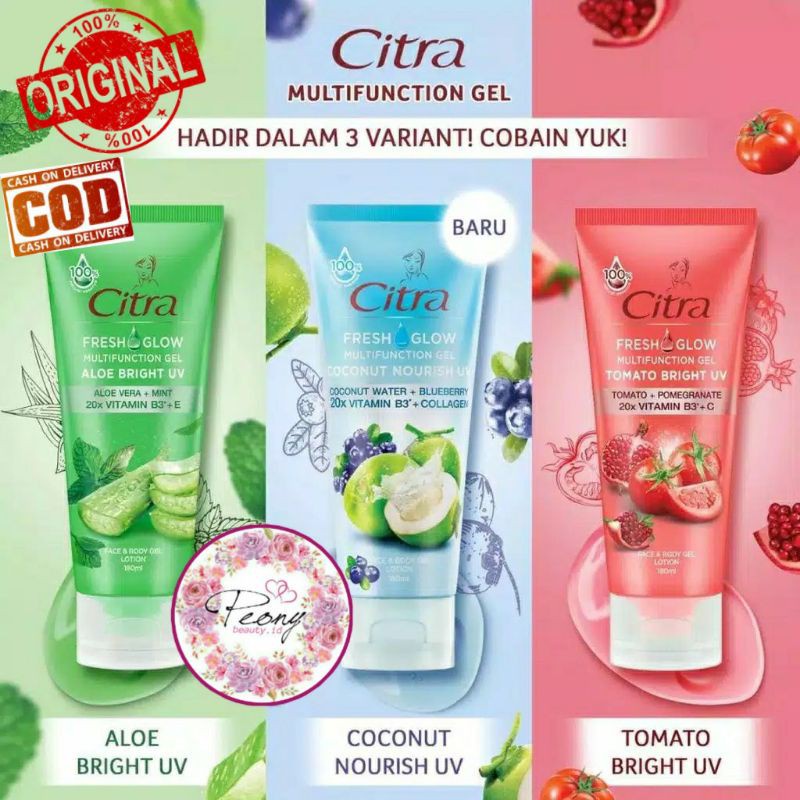 CITRA MULTIFUNCTION GEL UV / CITRA FRESH GLOW UV / CITRA ALOE VERA GEL ORIGINAL