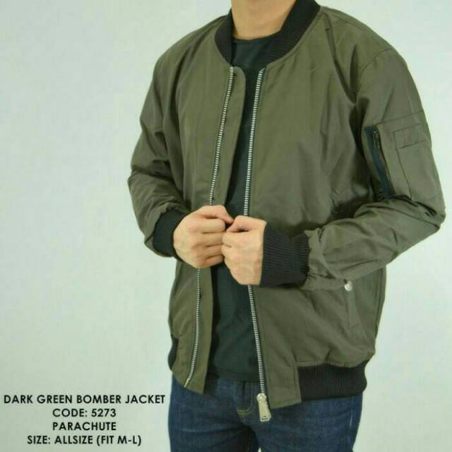 JAKET BOMBER   GREEN ARMY WATERPROOF